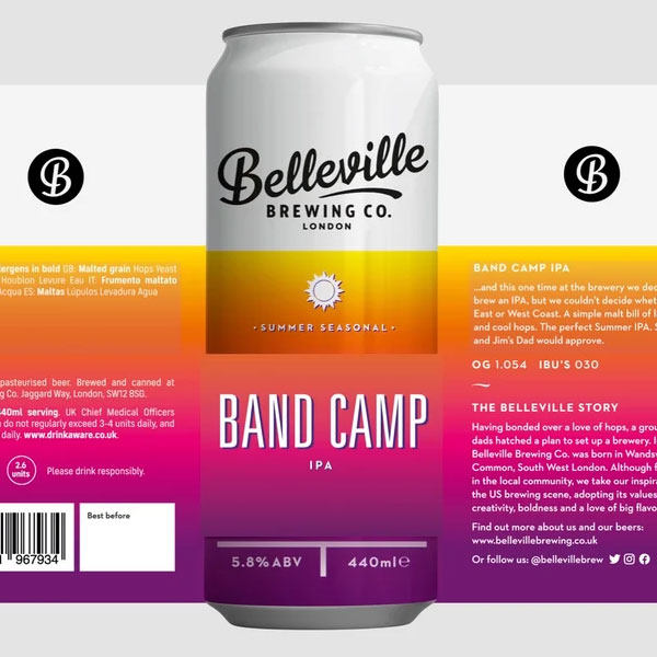 Band Camp beer artwork