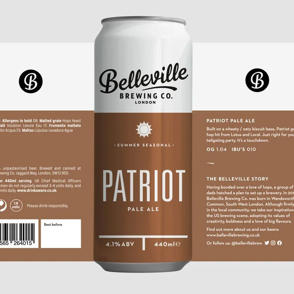 Patriot beer artwork