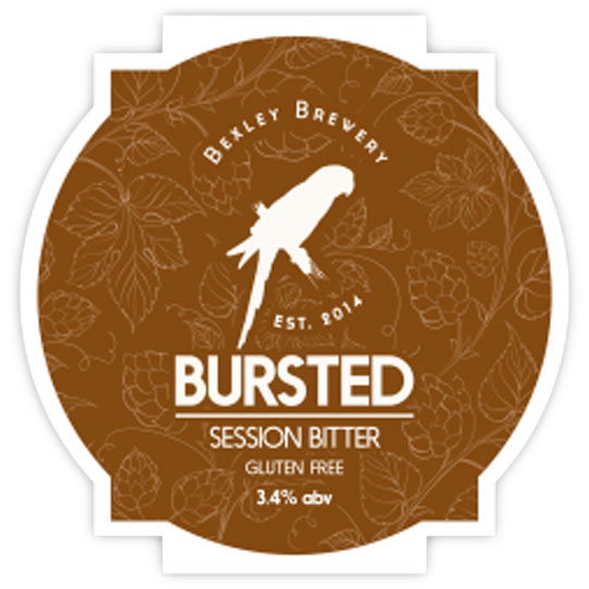 Bursted beer artwork