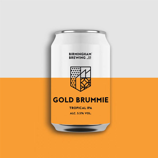 Gold Brummie beer artwork