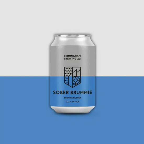 Sober Brummie Lager beer artwork