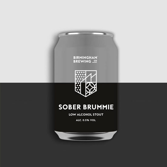 Sober Brummie Stout beer artwork