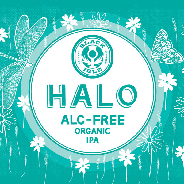 Halo Alc-Free Organic IPA beer artwork
