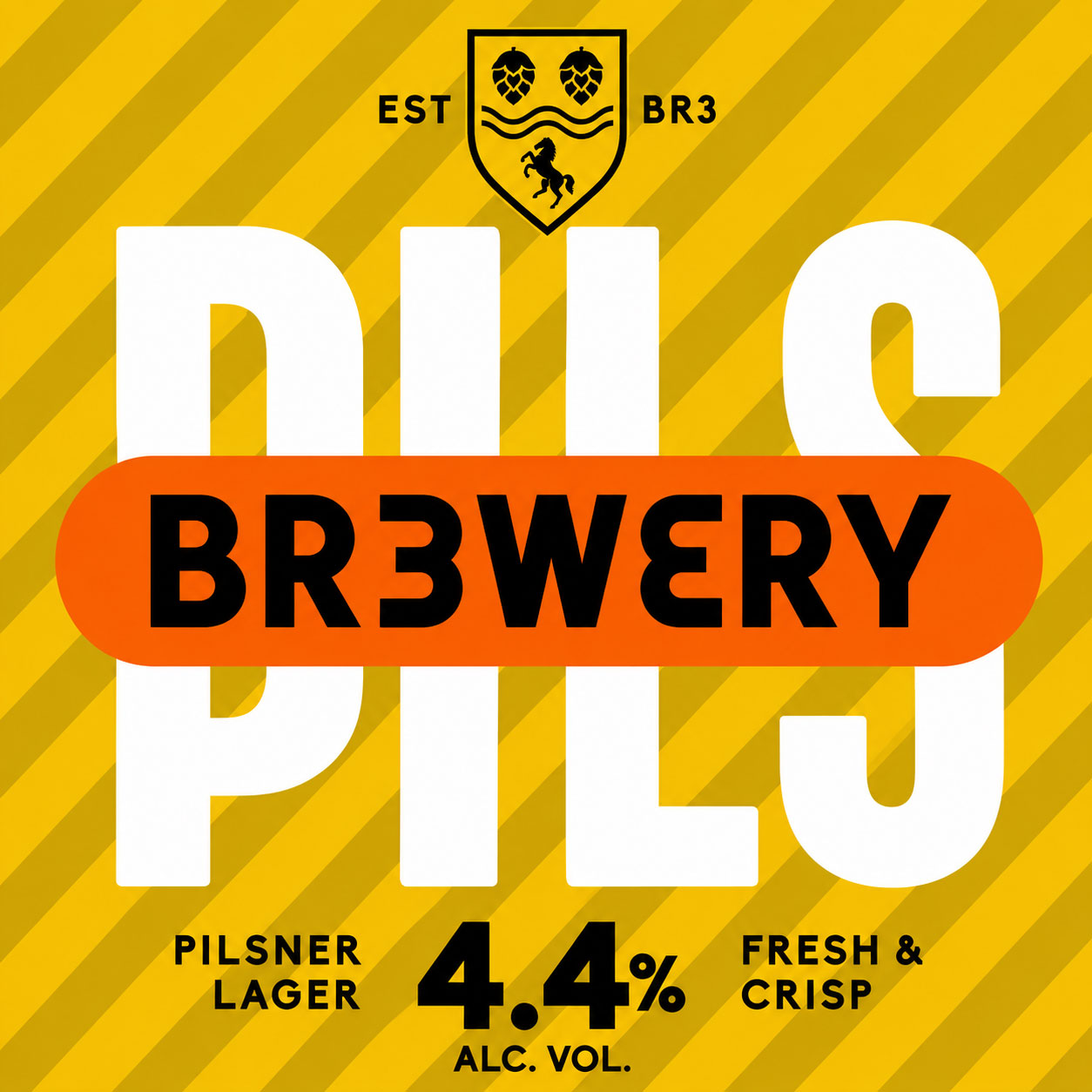 BR3WERY Pils beer artwork