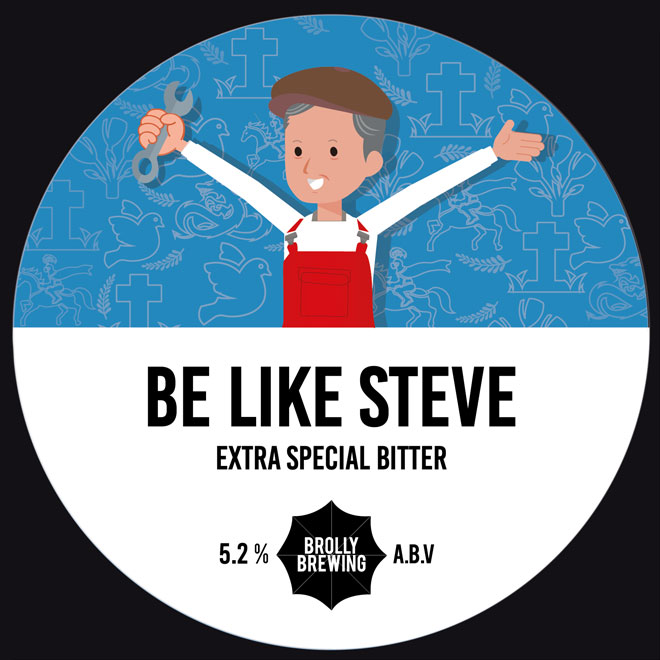 Be Like Steve beer artwork