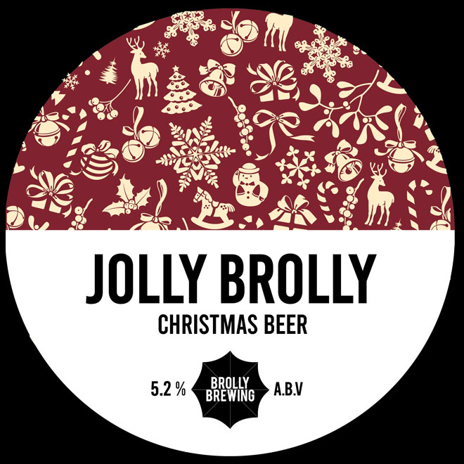 Jolly Brolly Brown Ale beer artwork