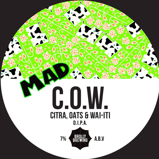 Mad C.O.W. beer artwork