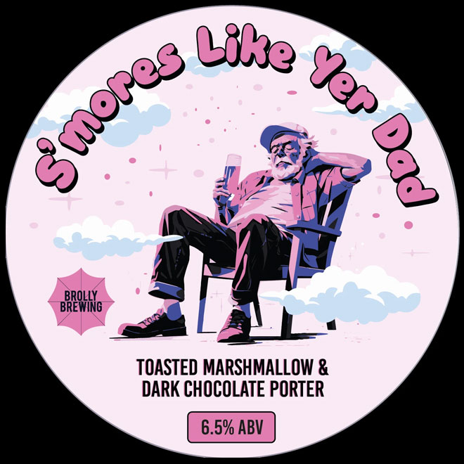 S’mores Like Yer Dad beer artwork