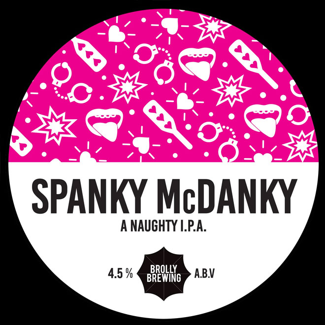 Spanky beer artwork