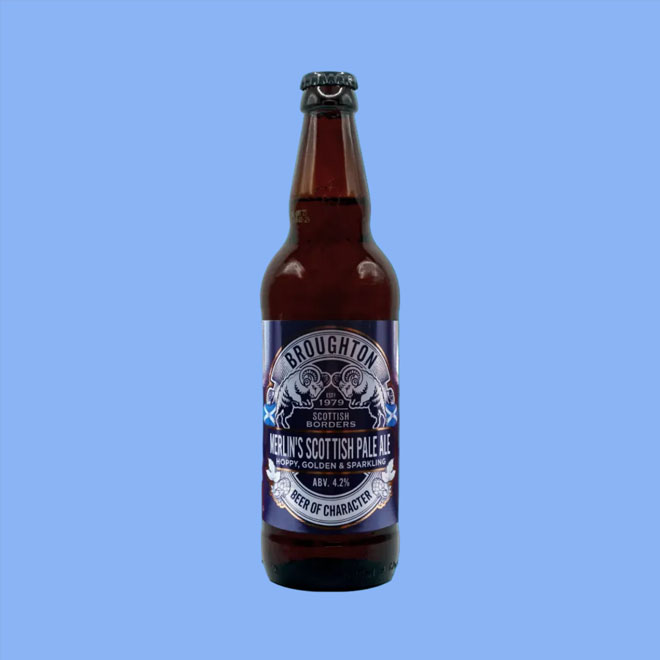 Merlin's Scottish Pale Ale beer artwork