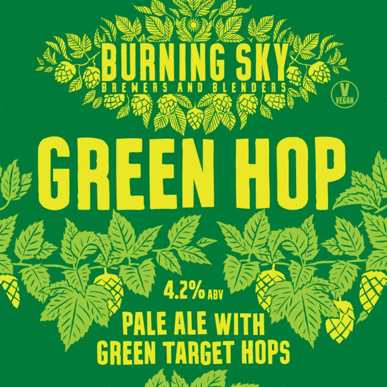 Green Hop IPA beer artwork