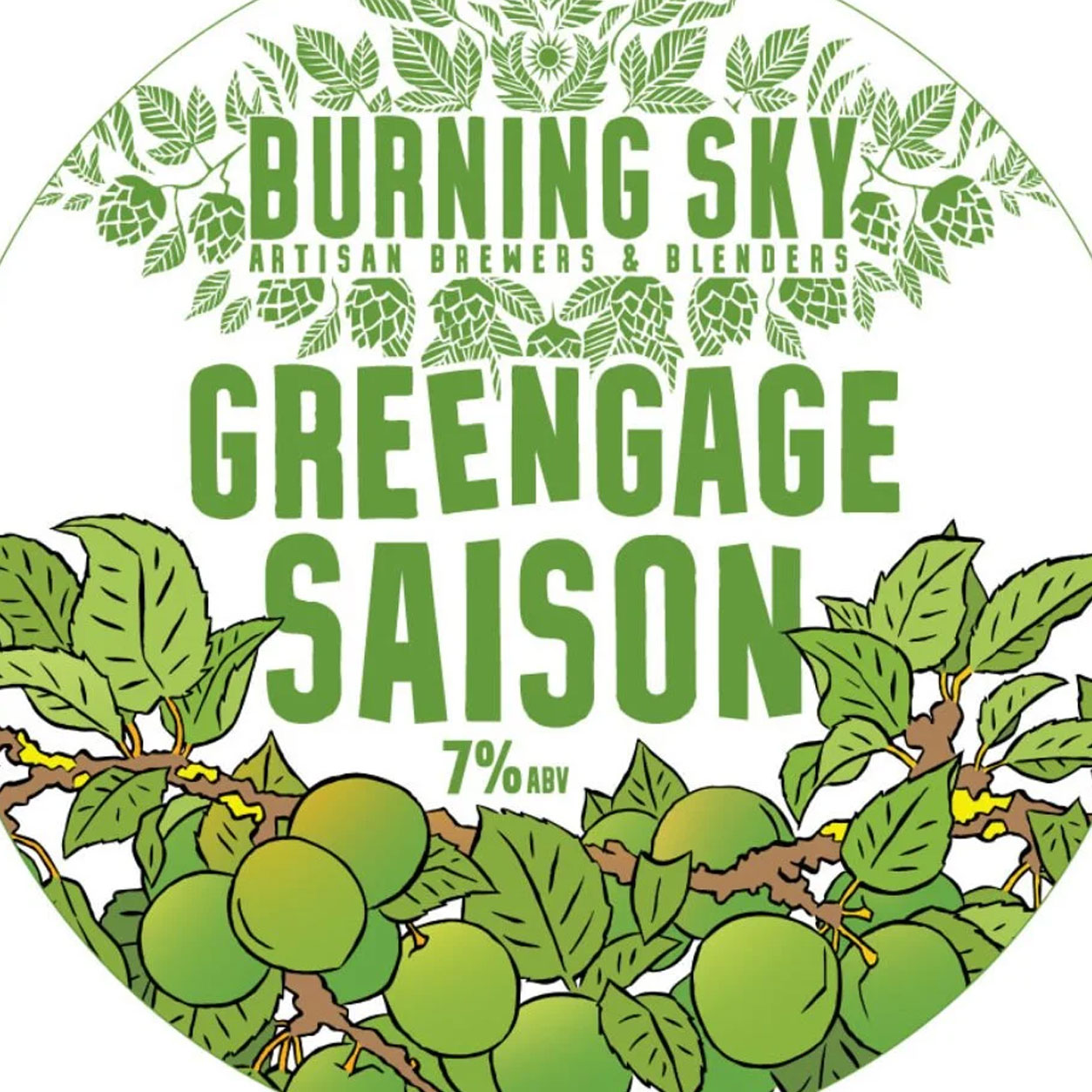 Greengage Saison beer artwork
