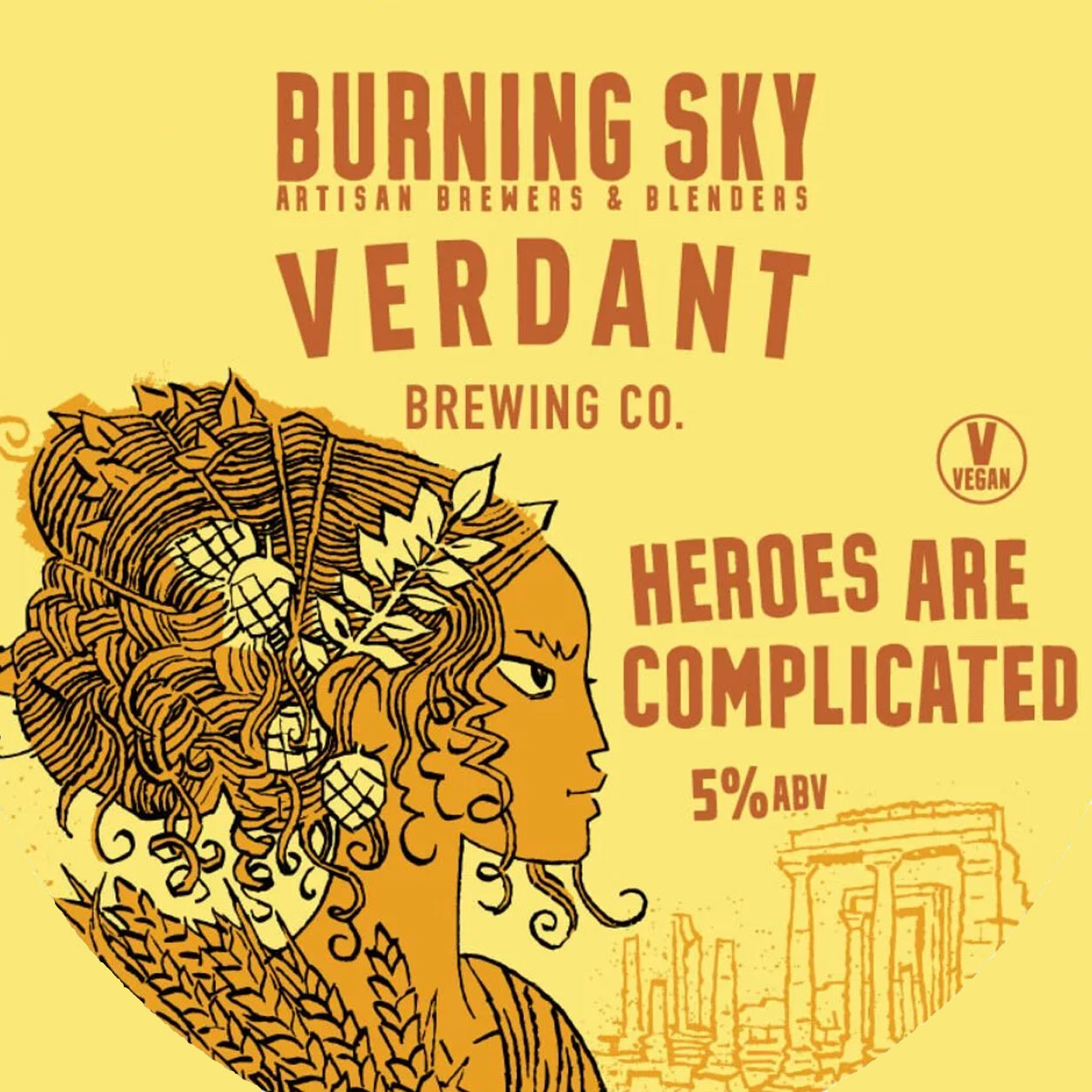 Heroes Are Complicated beer artwork
