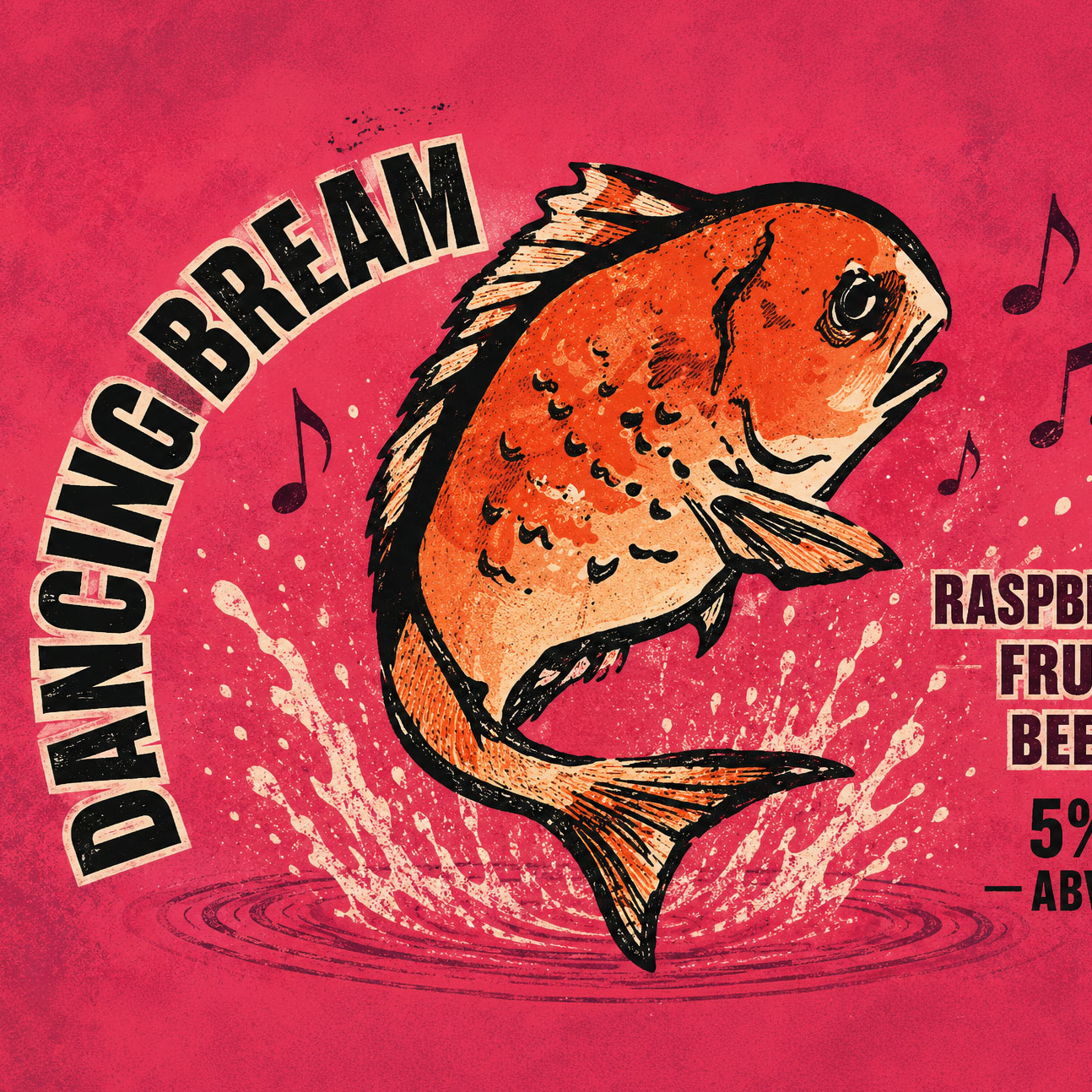 Dancing Bream beer artwork
