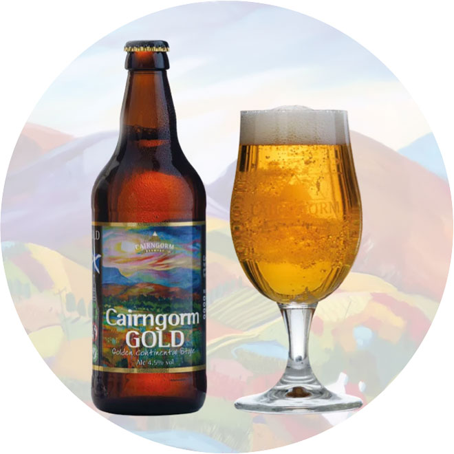Cairngorm Gold beer artwork