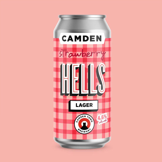 Strawberry Hells beer artwork