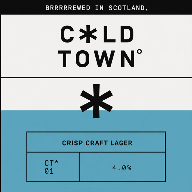 Cold Town Lager beer artwork