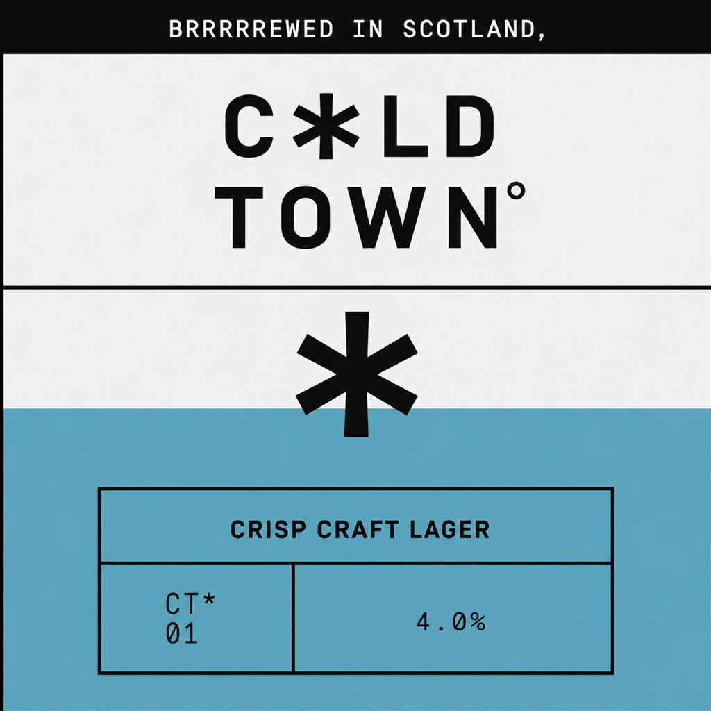 Cold Town Lager beer artwork
