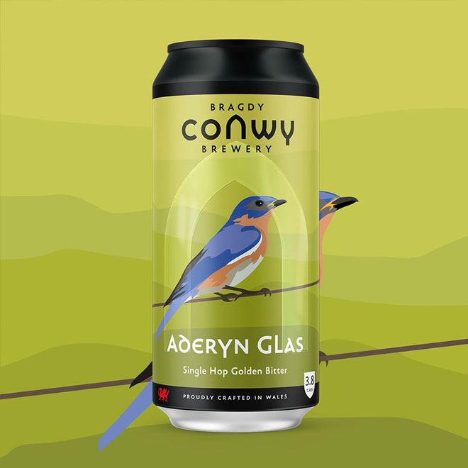 Aderyn Glas beer artwork