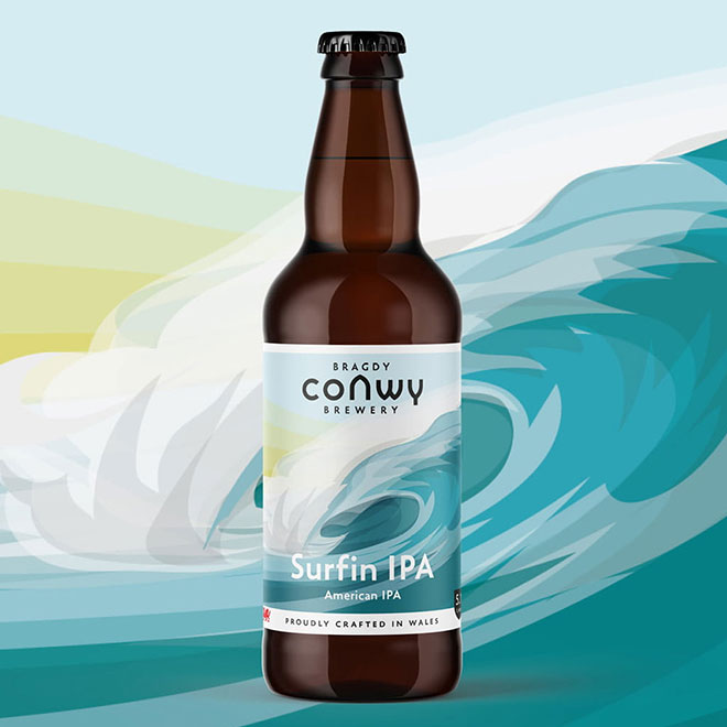 Surfin beer artwork