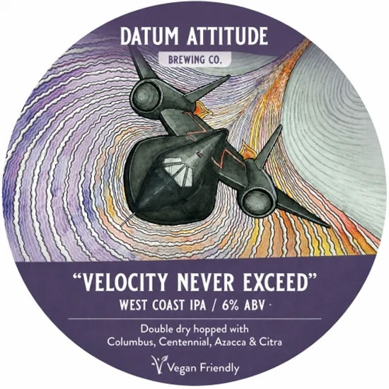 Velocity Never Exceed beer artwork