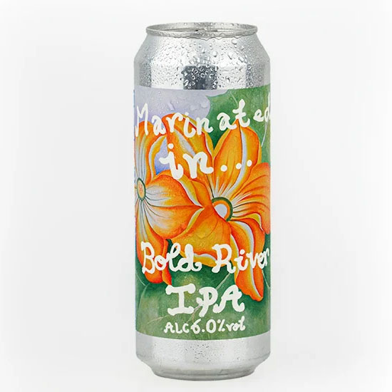 Marinated in Bold River beer artwork