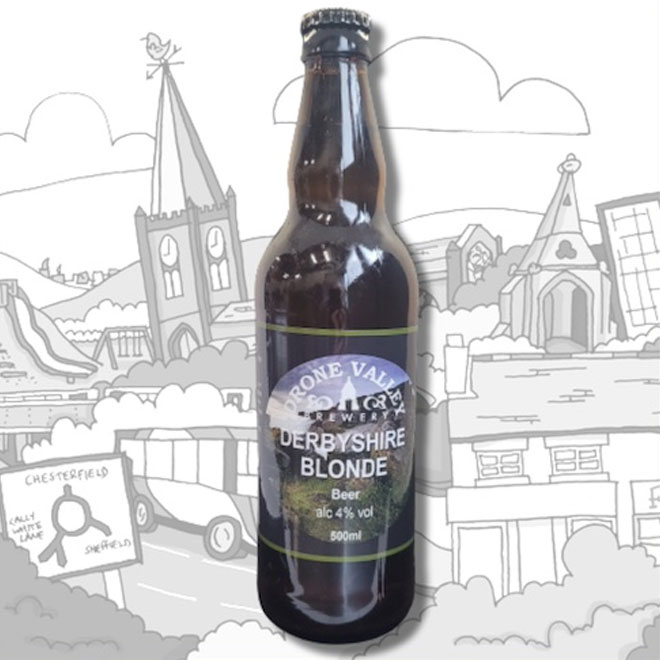 Derbyshire Blonde beer artwork