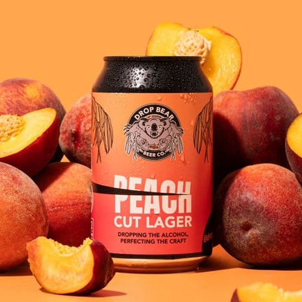 Peach Cut Lager beer artwork