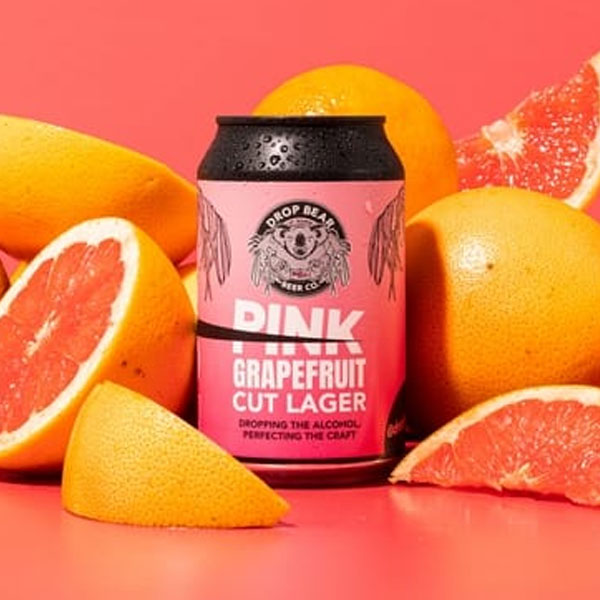 Pink Grapefruit Cut Lager beer artwork