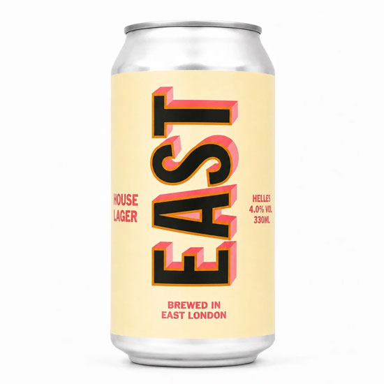 EAST House Lager beer artwork