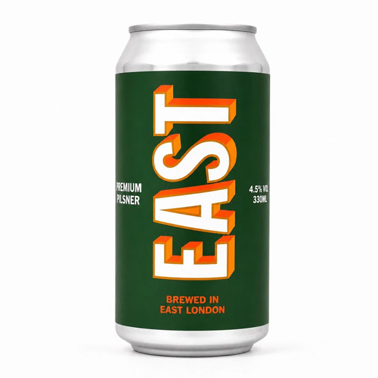 EAST Pilsner beer artwork