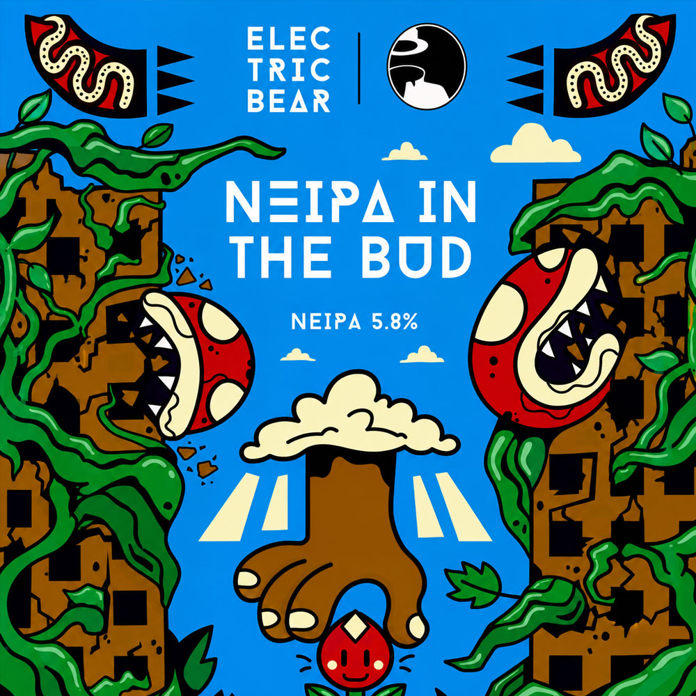NEIPA In The Bud beer artwork