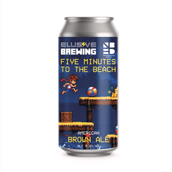 Five Minutes to the Beach beer artwork
