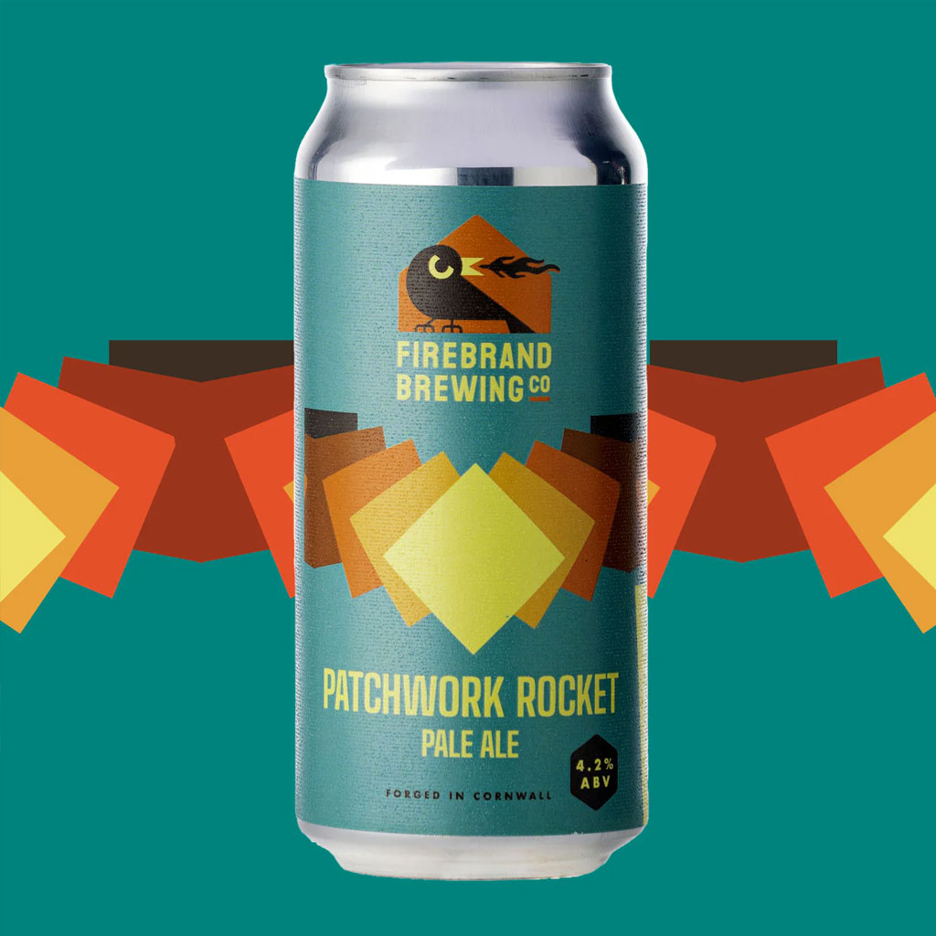 Patchwork Rocket beer artwork