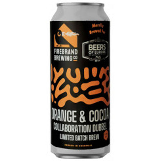 Orange & Cocoa Collaboration Dubbel beer artwork