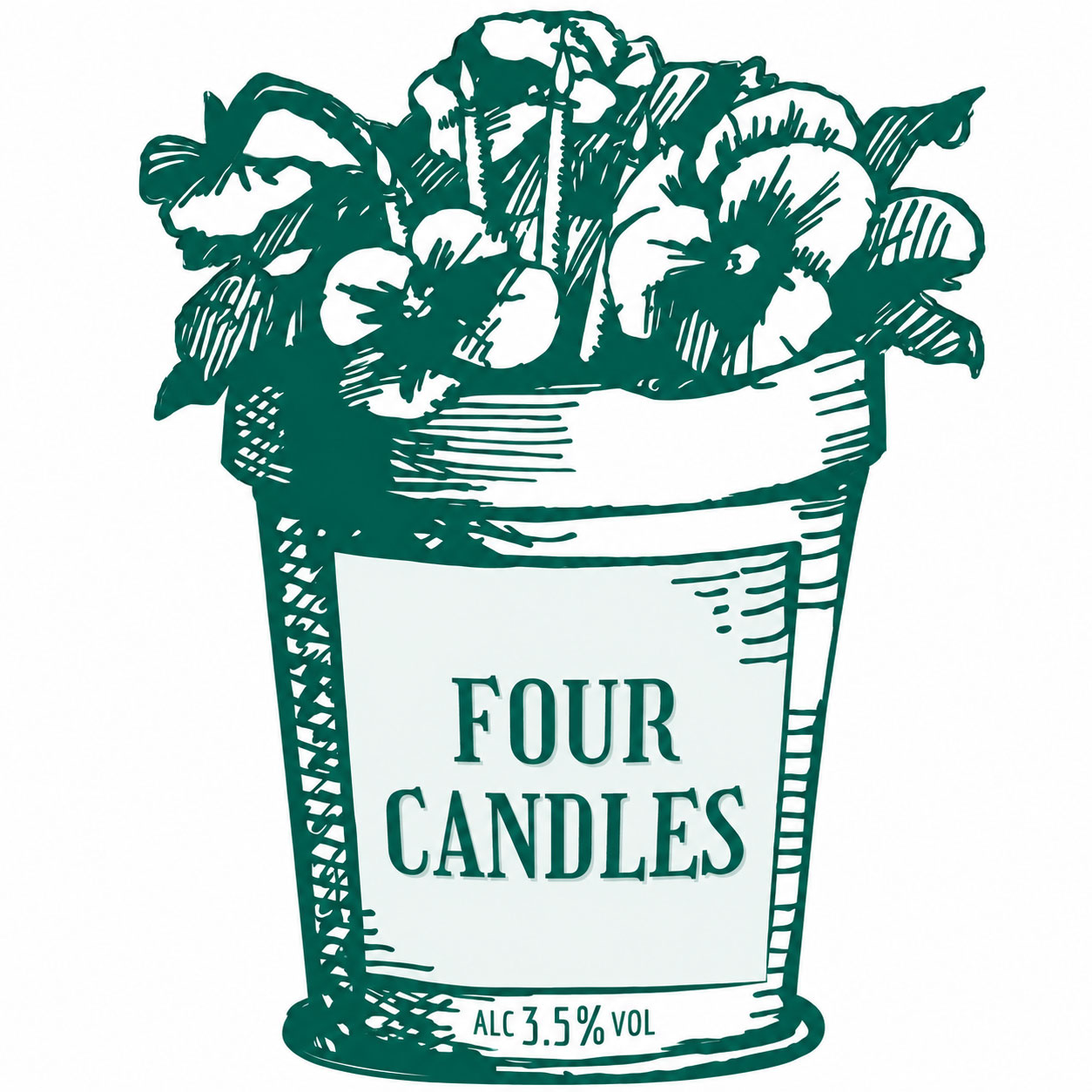 Four Candles beer artwork