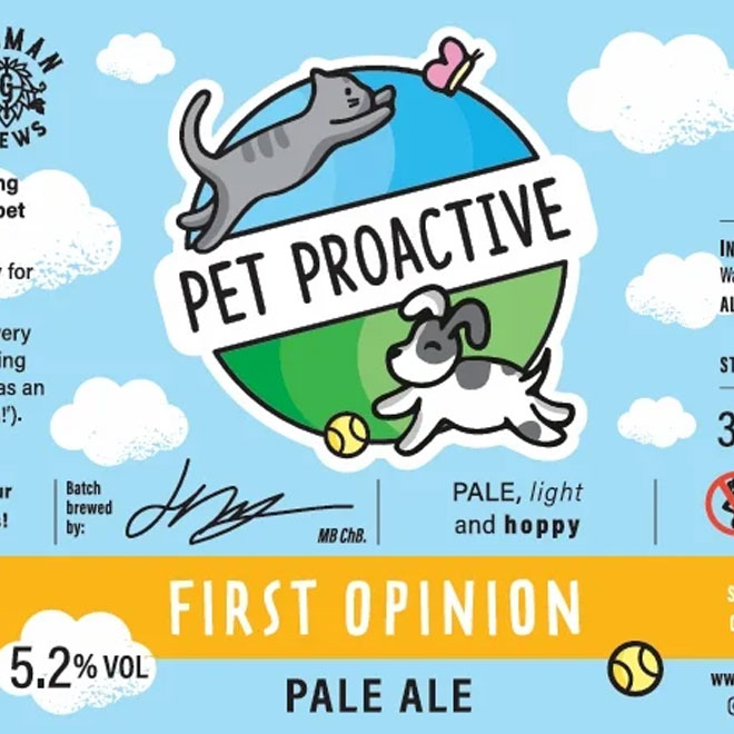 First Opinion beer artwork