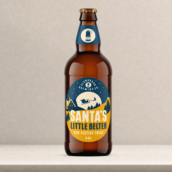 Santa's Little Belter beer artwork