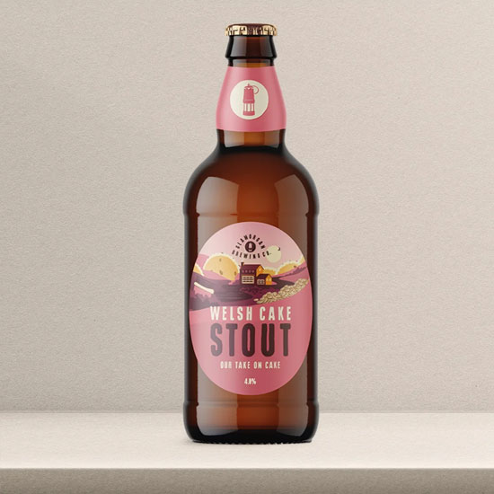 Welsh Cake Stout beer artwork