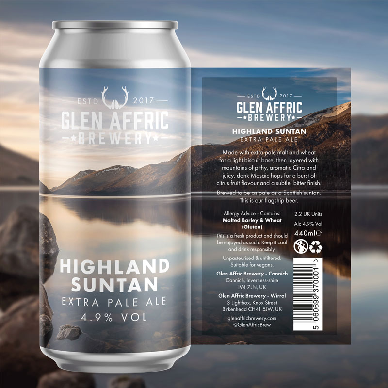 Highland Suntan beer artwork