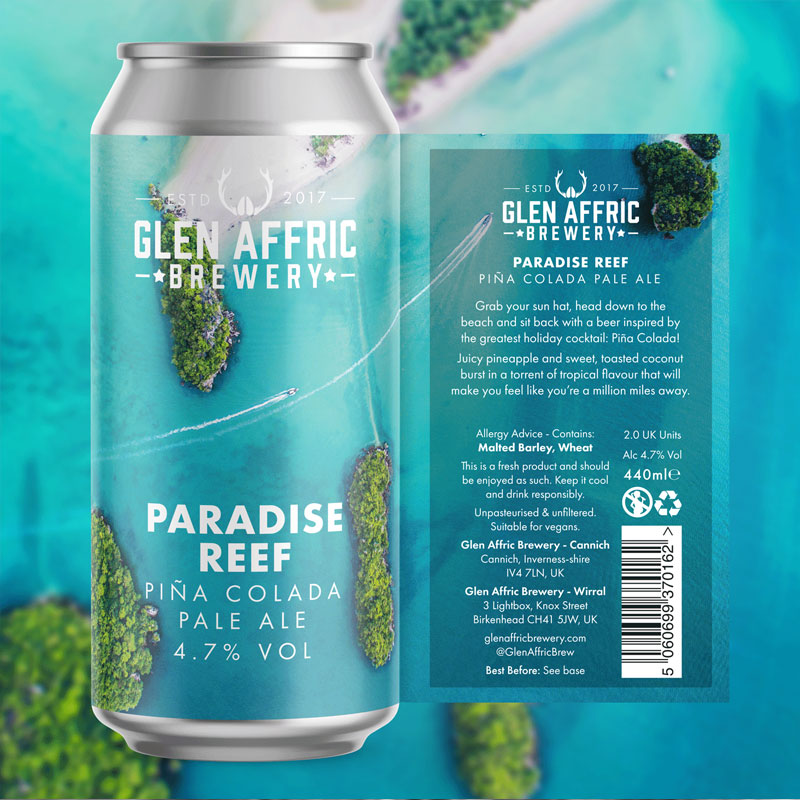 Paradise Reef beer artwork