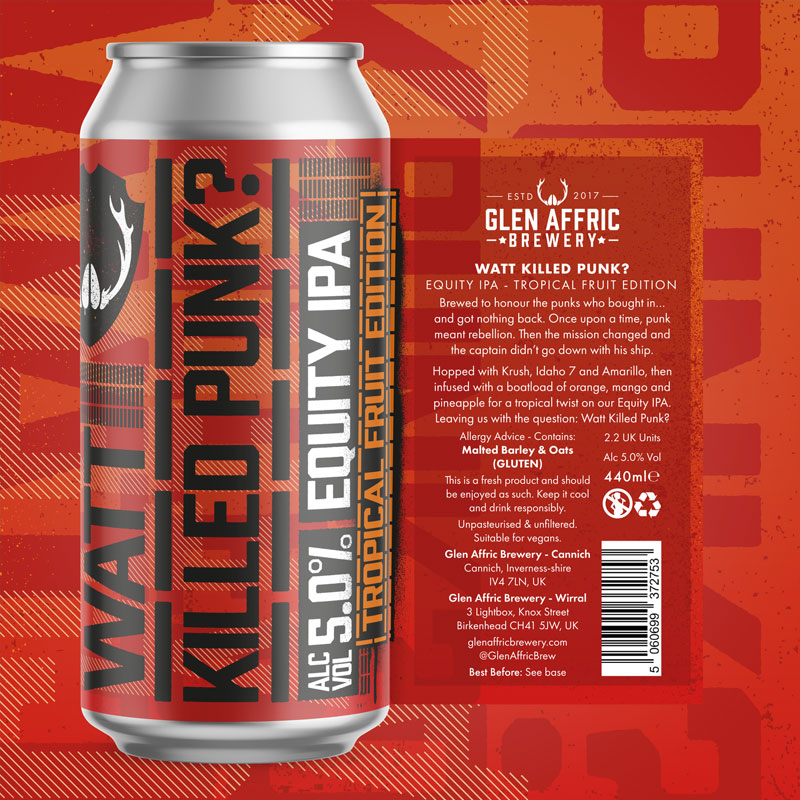 Watt Killed Punk Tropical Fruit Edition beer artwork