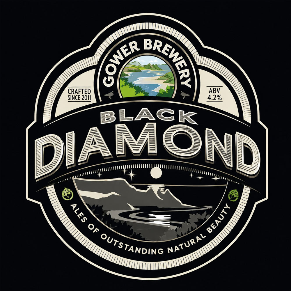 Black Diamond Porter beer artwork