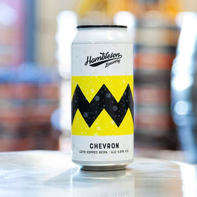 Chevron beer artwork