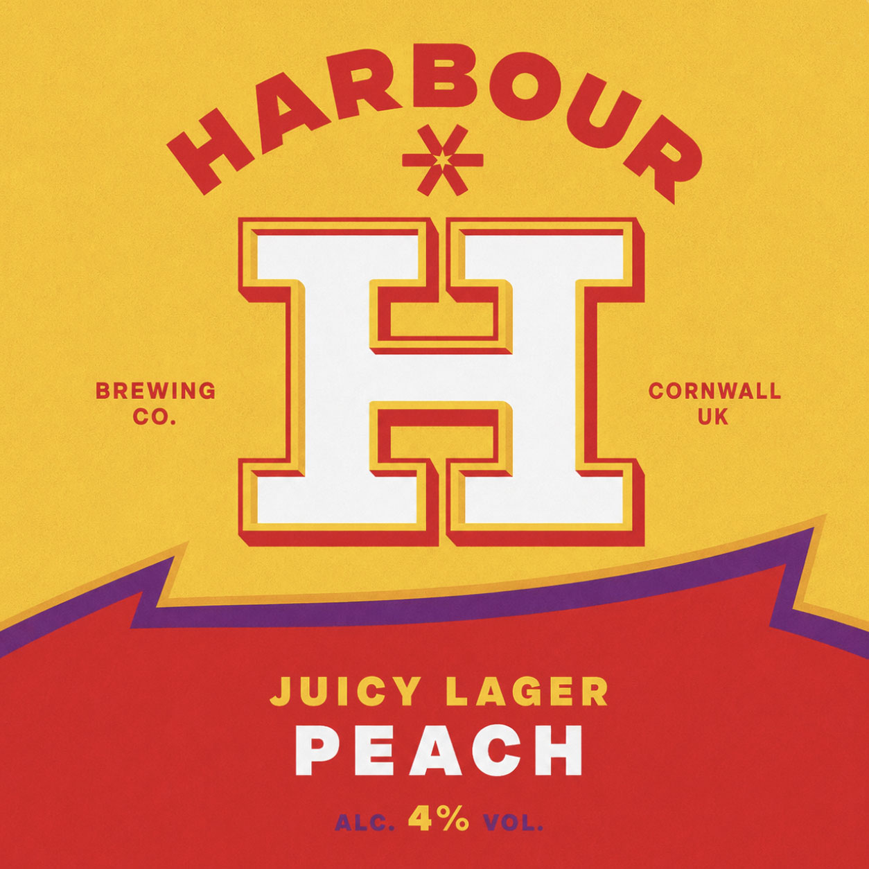 Juicy Lager Peach beer artwork