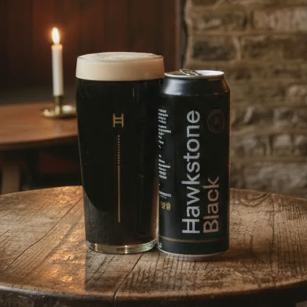 Hawkstone Black beer artwork