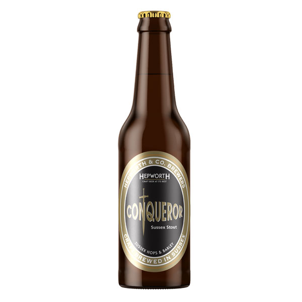 Conqueror Stout beer artwork