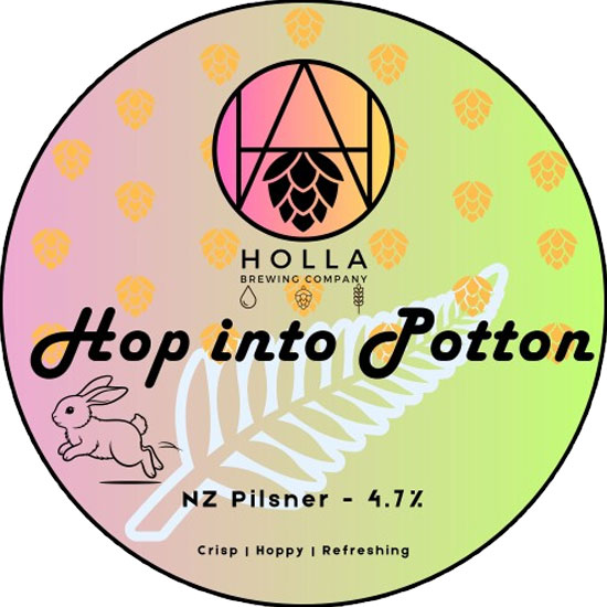 Hop into Potton beer artwork