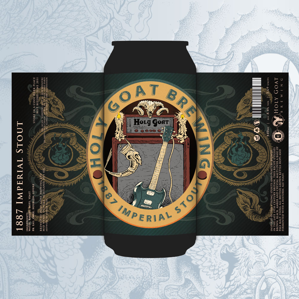 1887 Imperial Stout beer artwork