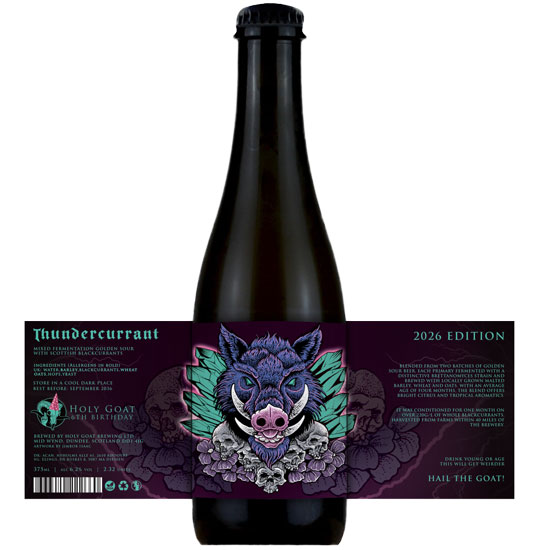 Artwork for Thundercurrant 2026 by Holy Goat Brewing
